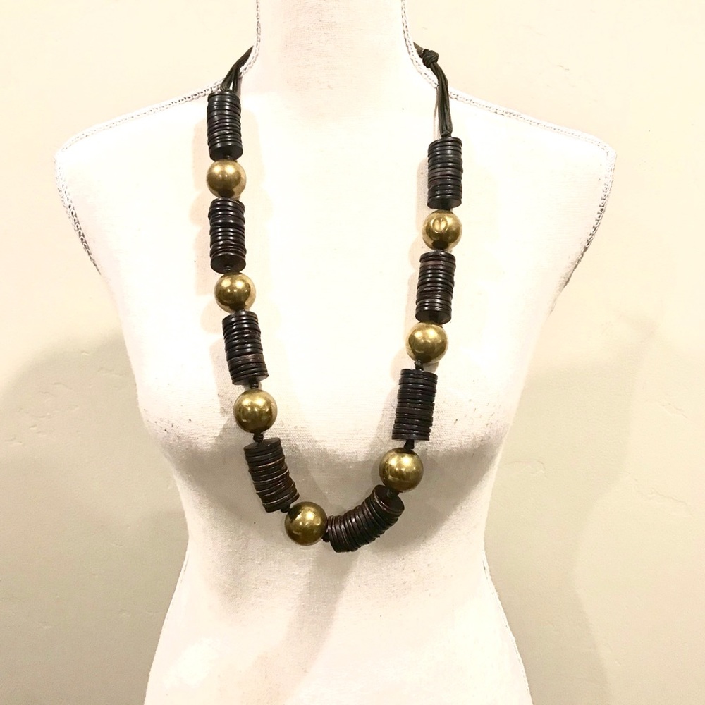 Primal Faux Wooden Necklace